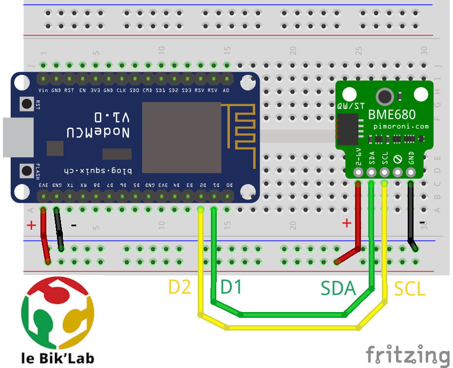 schéma montage kit ESP/BME680