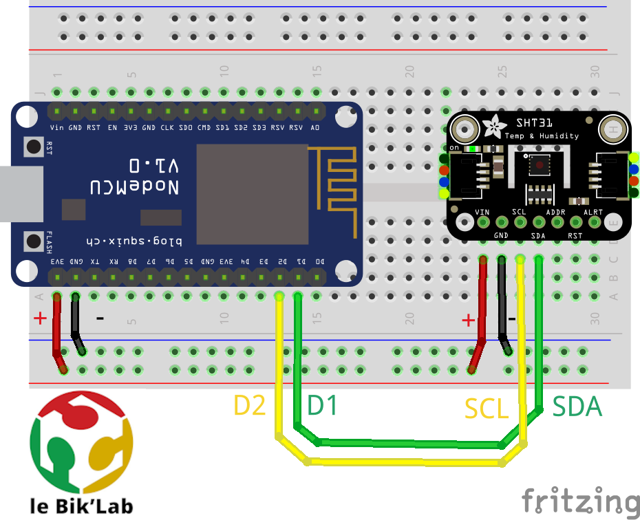 Schéma montage kit ESP - SHT31 